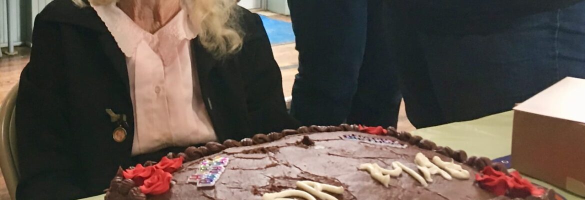 Ida Mae Reemes with birthday cake